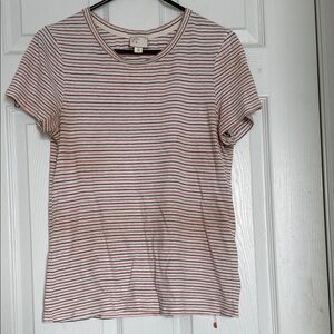 Anthropologie red and Blue Striped Tee